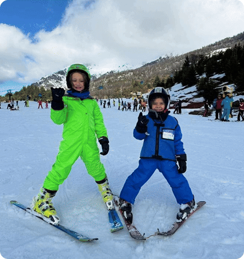 Skiing person
