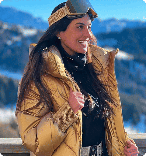 Skiing person
